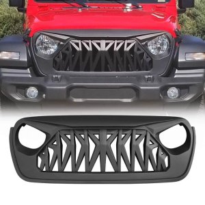 Wrangler JK / JL / Gladiator JT Shark Grill - Full Front Grille (Matte Black)